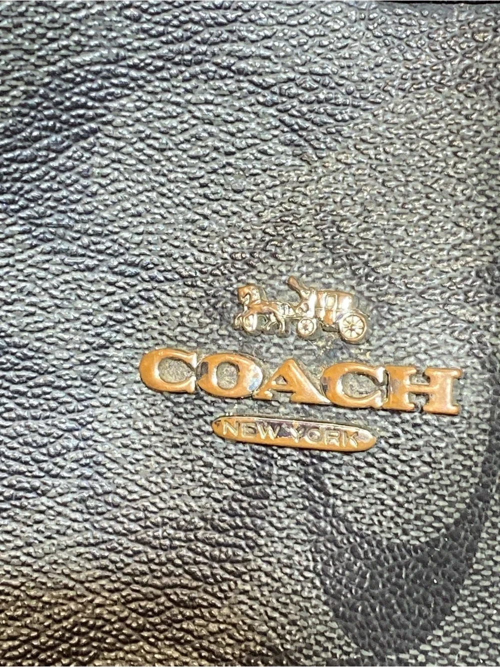Coach Black Signature Canvas Tote with Subtle Logo